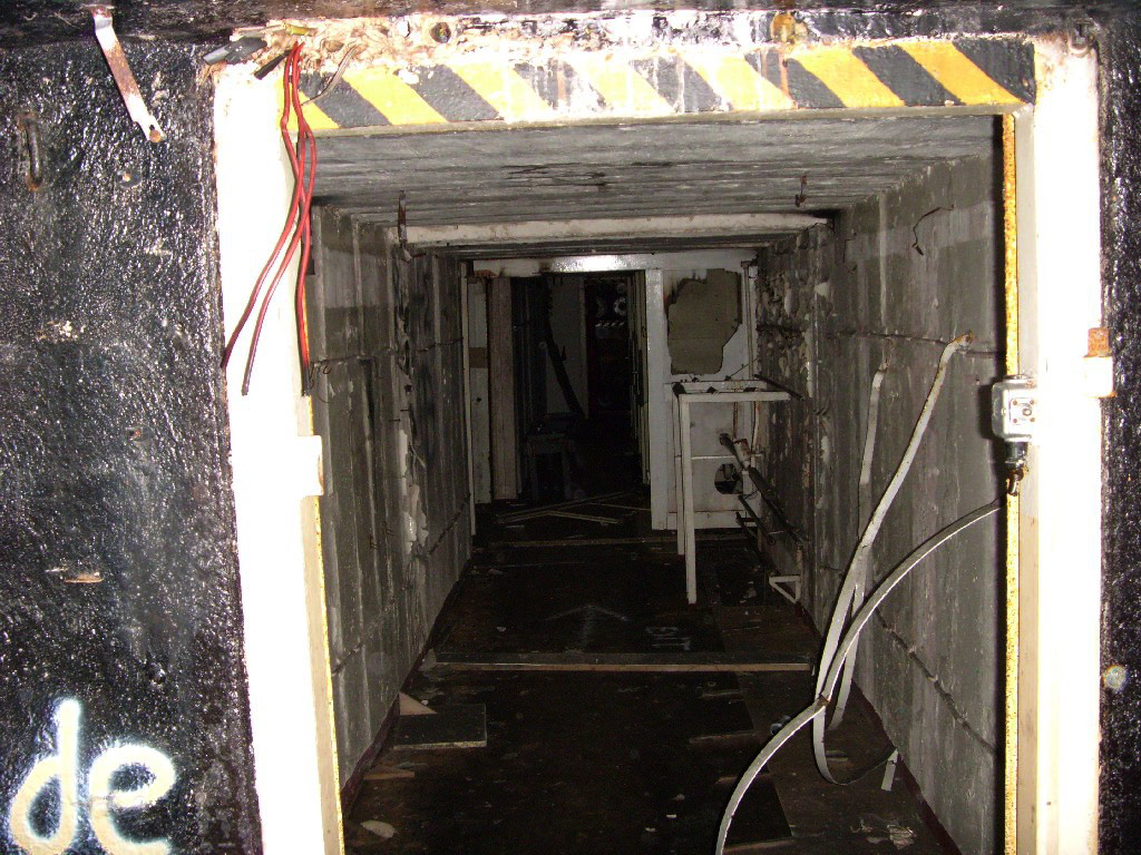 Blick in den Sanitärstollen